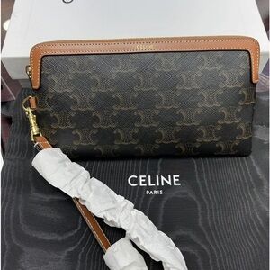 NWT Celine Long Pouch with Strap
